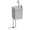 Free standing pedal operated refrigerated drinking fountain