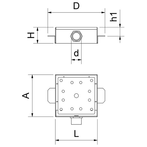 Fricosmos Stainless steel floor drain with siphon and horizontal drain