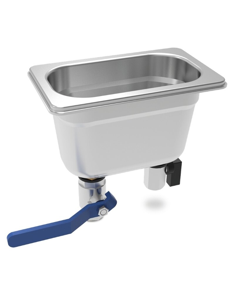 Builtin ice scoop washer 176x108x151 mm INOX RVS FOR FOOD INDUSTRY