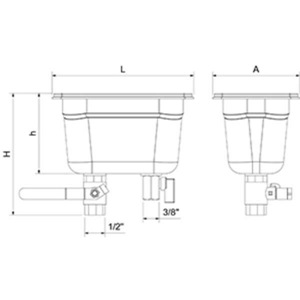 Fricosmos Built-in ice scoop washer 176x108x151 mm