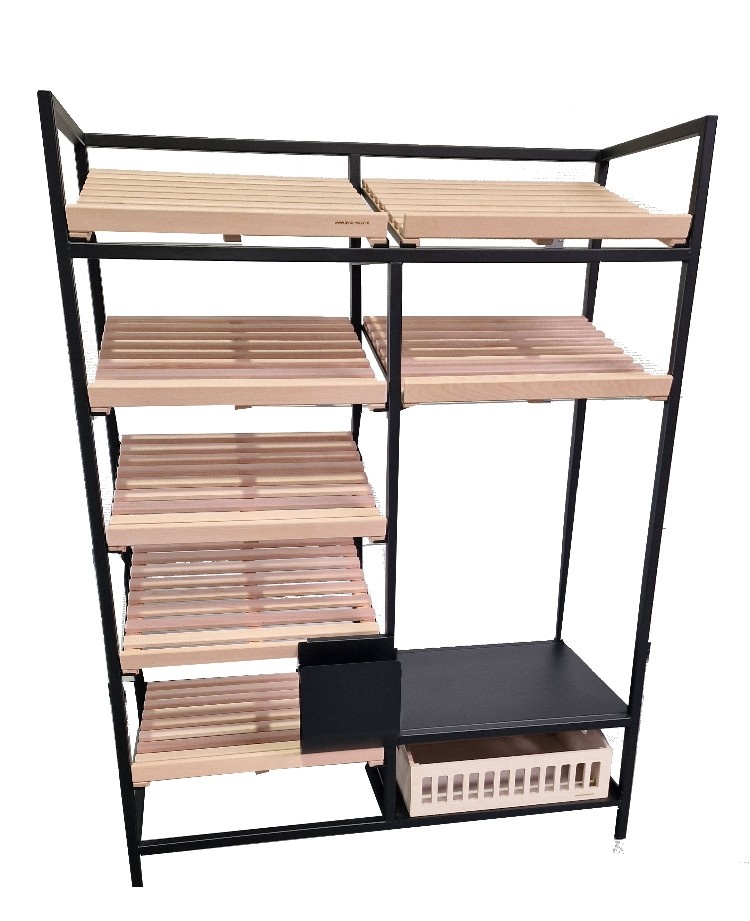 Bread rack black lacquered PopUp INOX RVS FOR FOOD INDUSTRY