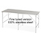 standard stainless steel folding table