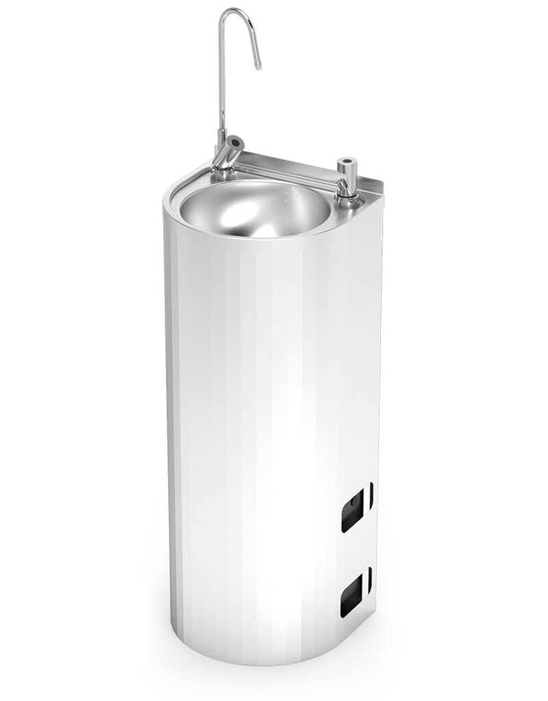 Drinking fountain tap system cold water stainless steel sensor