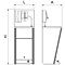 Standard hand wash unit with dispensers and button operation