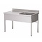 Washing-up basin 1 bowl of furniture 600mm depth