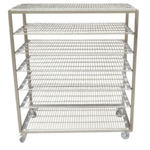 Flat bread trolley stainless steel