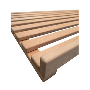 Beechwood grid for bread rack, with upstand