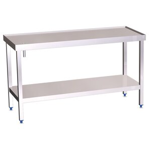 Table with gutter, raised edges and shelf