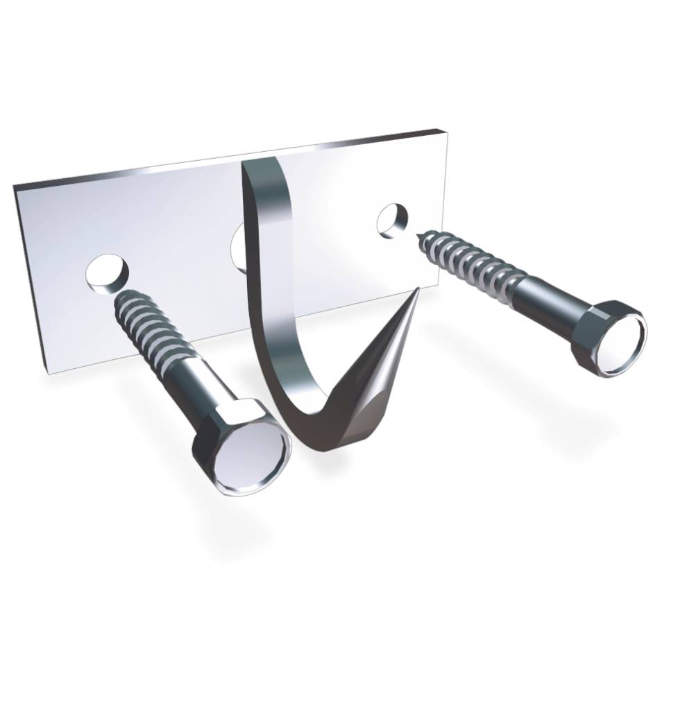 Mounted hooks INOX RVS FOR FOOD INDUSTRY