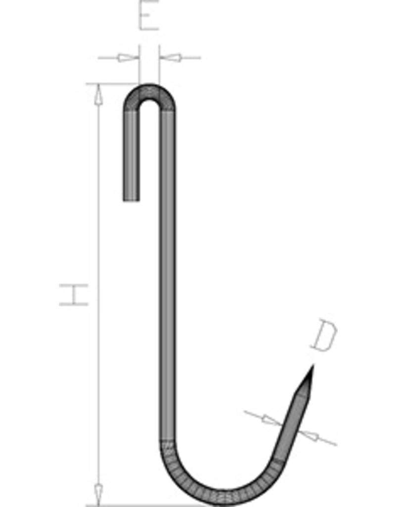 Jshape hooks INOX RVS FOR FOOD INDUSTRY