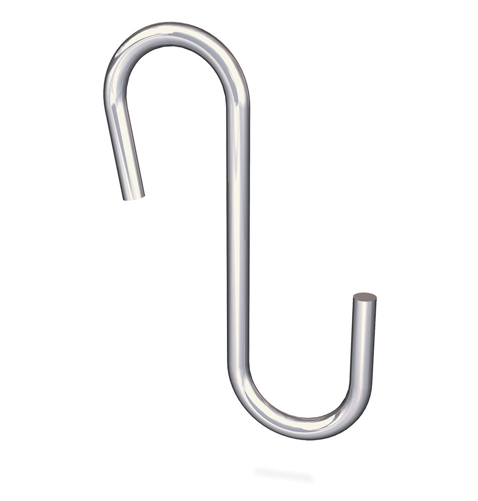 Sshape hook without point INOX RVS FOR FOOD INDUSTRY