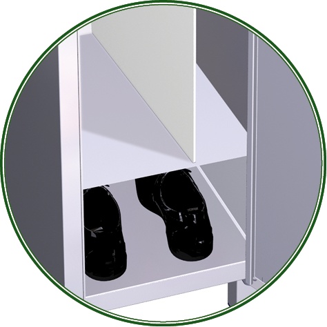 Locker separator - divide length - INOX RVS FOR FOOD INDUSTRY