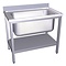 Sink with large capacity and shelf