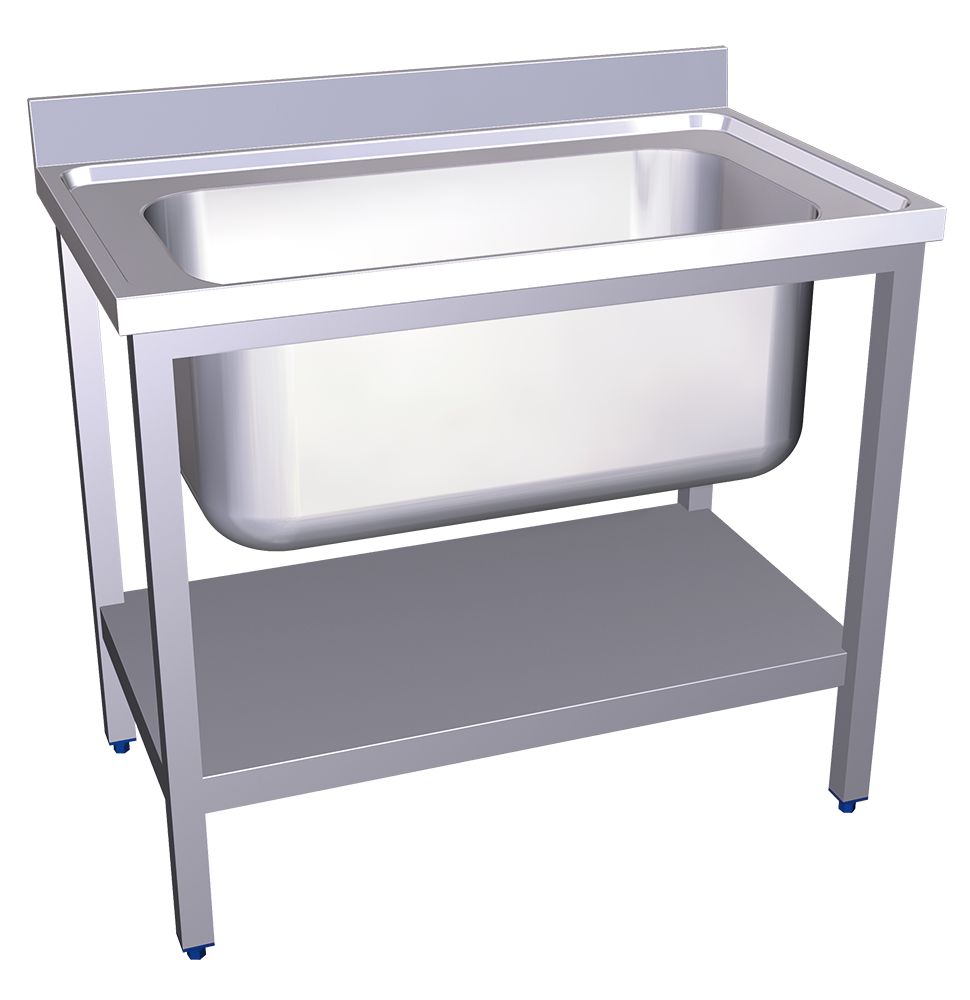 Allecto Premium - Compacte wastafel van 304 RVS met efficiënte afwatering - Vierkant