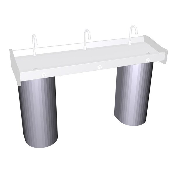 Inox foot for collective wash basin