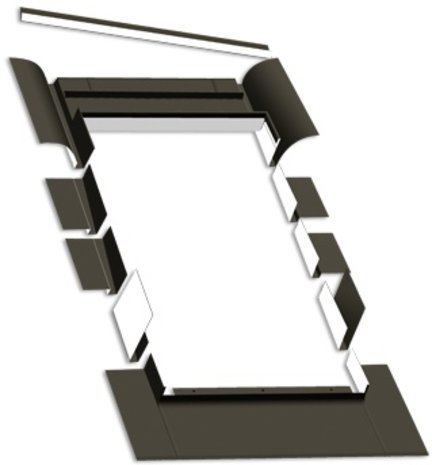 Intura Gutter pieces for flat roofing up to 16 mm (LH)