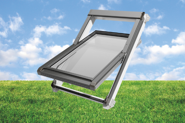 Intura PVC roof window IGOV N21, triple glazing, sun protection, ventilation, low maintenance, Uw = 0.86 W/m²K