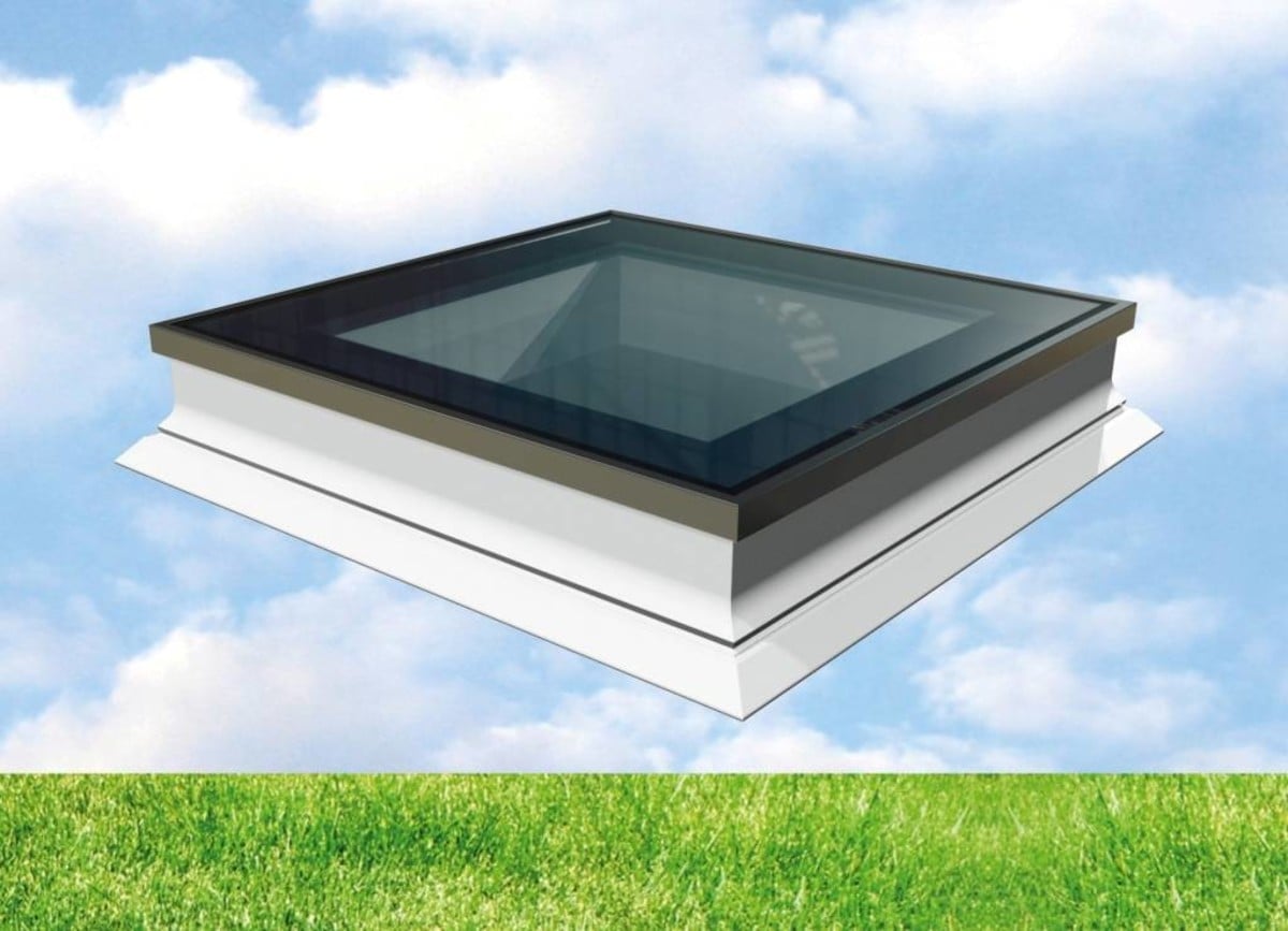 Intura PGX A1 vast platdakraam met vlak HR++ glas en witte opstand