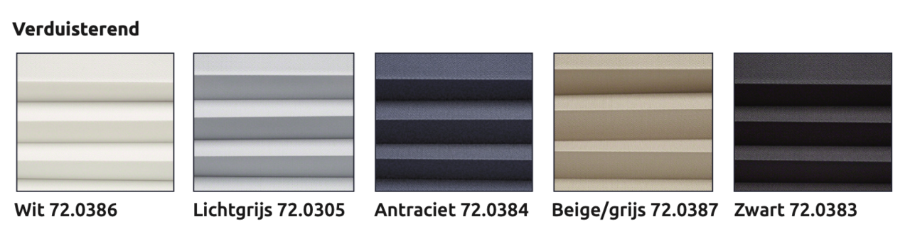 Intura Pleated blind, manually operated - blackout