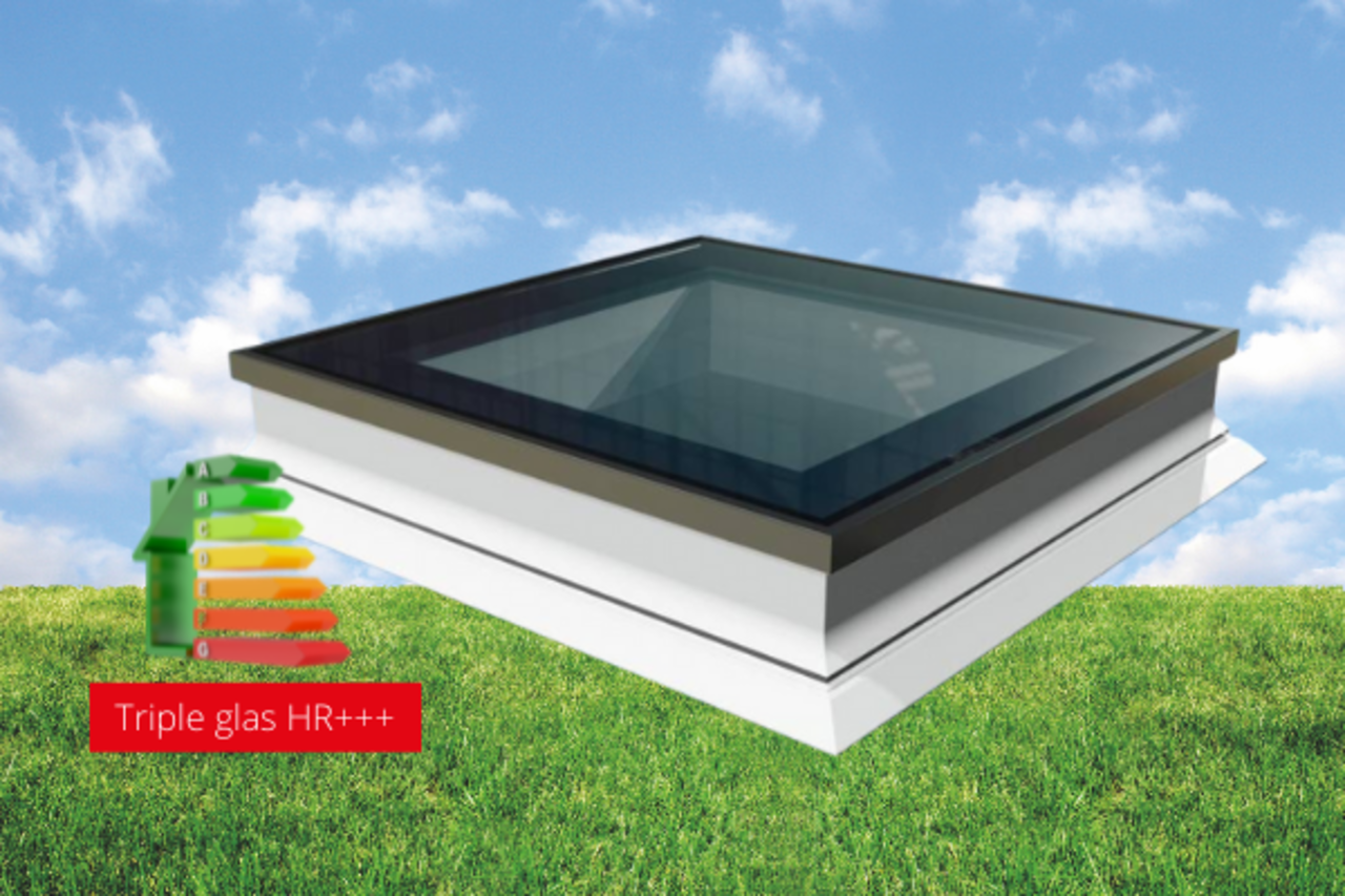 Intura Flat roof window Intura PGX B1 100x200cm - the flat dome with triple glazing HR+++