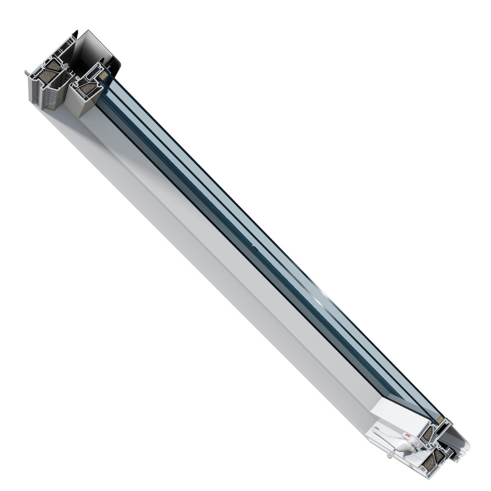 Intura Plastic skylight VGOV E2 94x160 low maintenance with HR++ glass