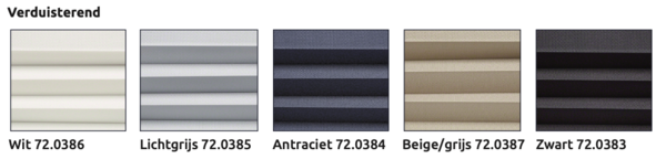 Intura Pleated blind, electrically operated with battery - blackout