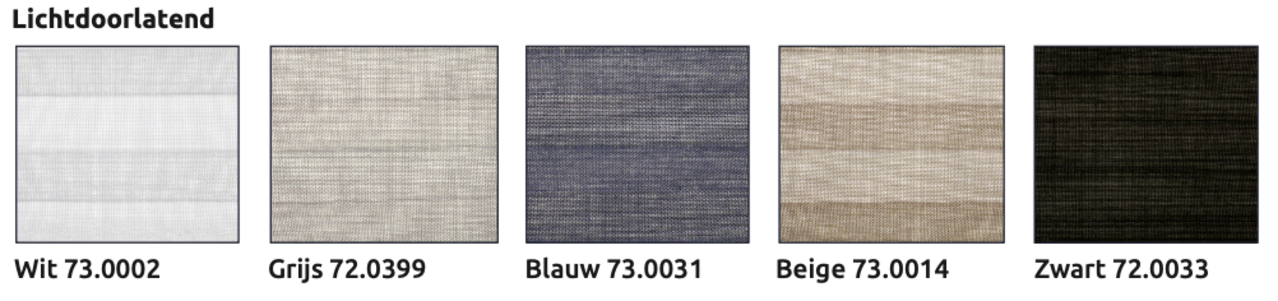 Intura Pleated blind, manually operated - translucent