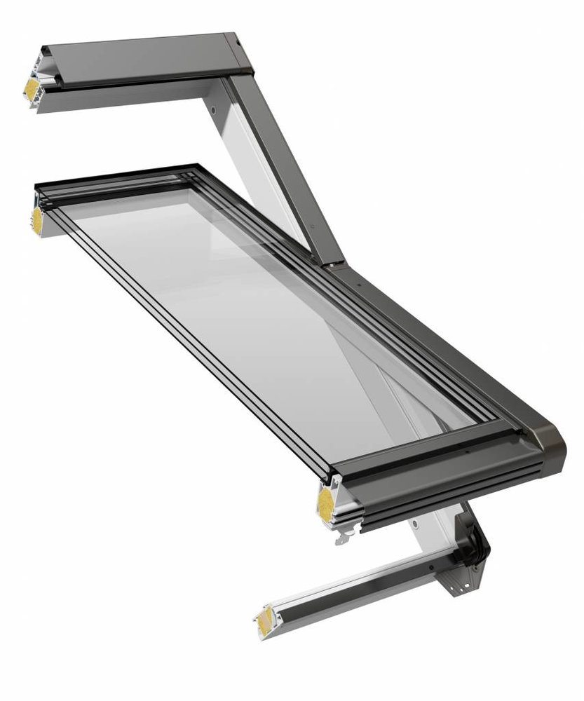 Intura Kunststof tuimel dakraam IGOV N21 66x98cm,  triple glas zonwerend, ventilatie, onderhoudsarm, Uw = 0,86 W/m2K Intura Kunststof tuimel dakraam IGOV N21 66x98cm,  triple glas zonwerend, ventilatie, onderhoudsarm, Uw = 0,86 W/m2K