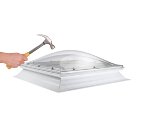 Intura Dome with curb - crystal clear, impact-resistant THREE-WALL POLYCARBONATE