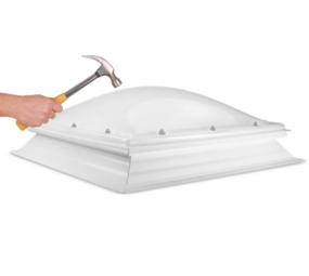 Intura Dome with curb - OPAQUE impact-resistant THREE-WALL POLYCARBONATE