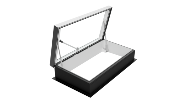 Intura FLH B9 Premium roof exit hatch, electrically operated, 100x200 - triple glazing, sun protection
