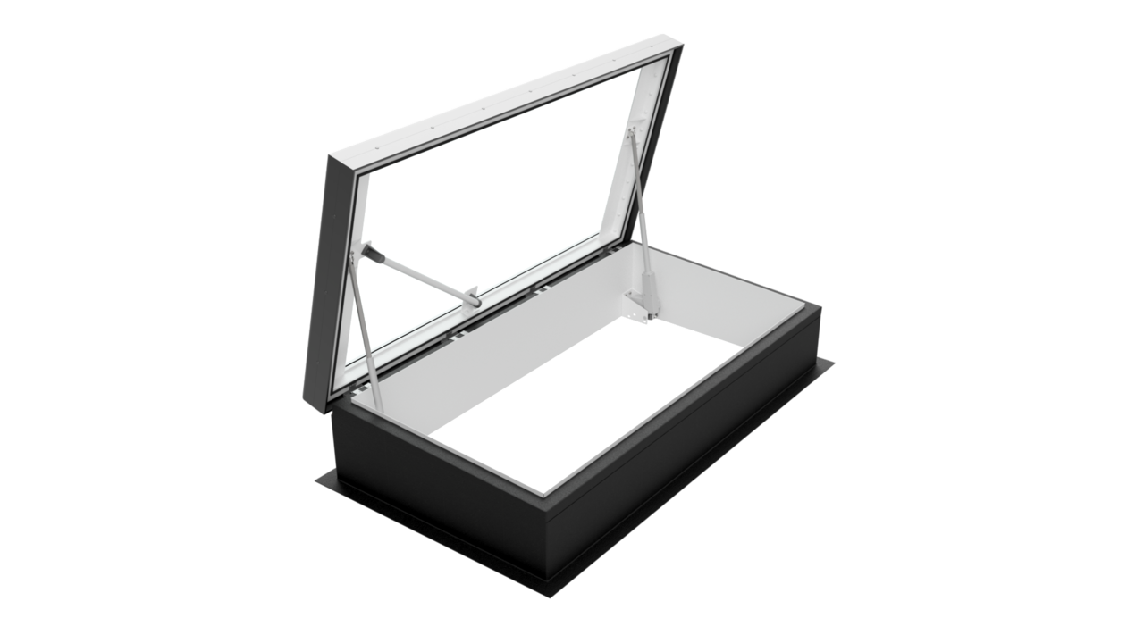 Intura FLH B9 Premium roof exit hatch, electrically operated, 90x240 - triple glazing, sun protection