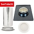 Suntube35 - Light tunnel set for flat roofs with crystal glass dome