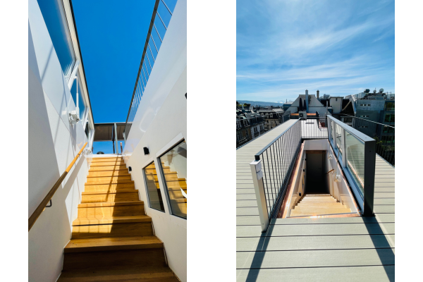 Intura FLH B9 Premium roof exit hatch, electrically operated, 120x360 - triple glazing, sun protection