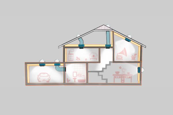 Intura Suntube35 SideLight – the light tunnel for the façade with a diameter of 25 cm and a crystal glass dome