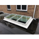 Intura Flat aluminium rooflight - 2 equal glass surfaces