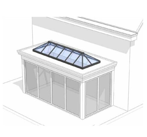 Intura Aluminium rooflight gable roof with wolf ends