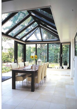 Intura Aluminium rooflight gable roof with wolf ends