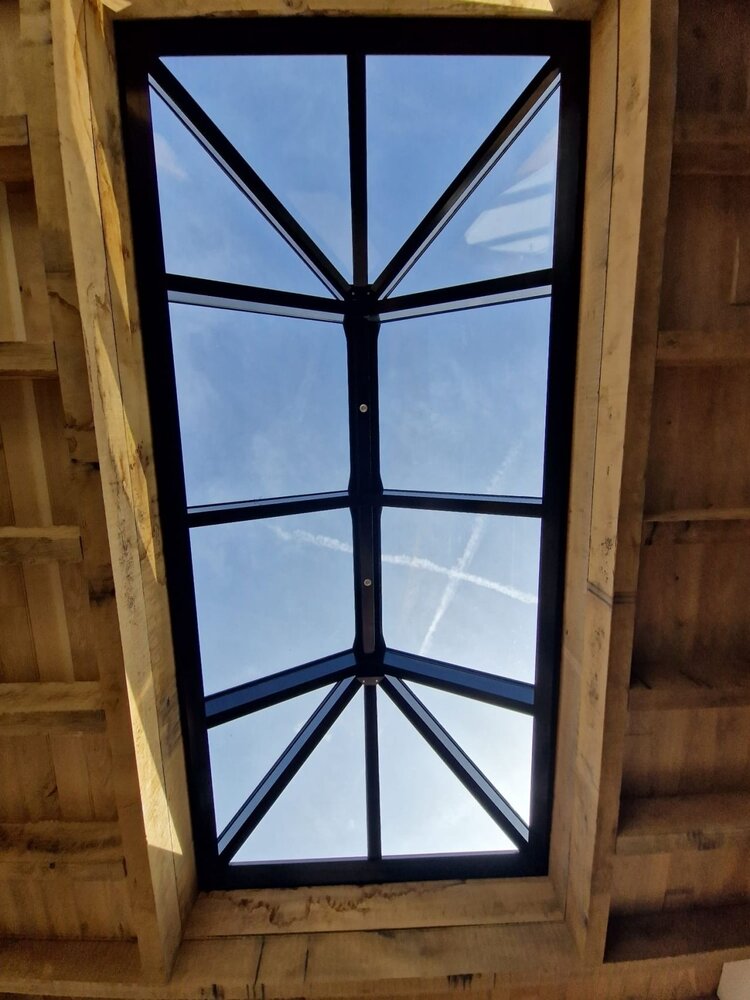 Intura Aluminium rooflight gable roof with wolf ends