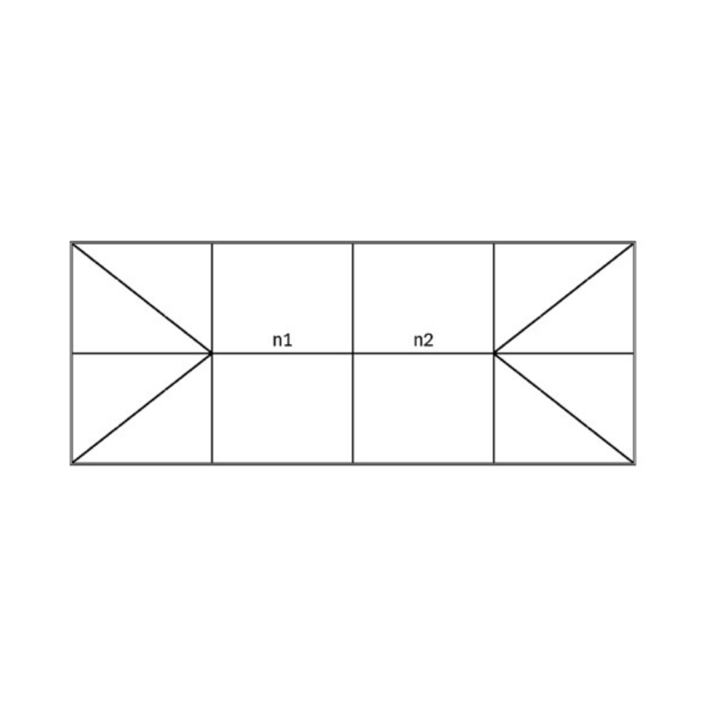 Intura Aluminium lichtstraat zadeldak met wolfseinden