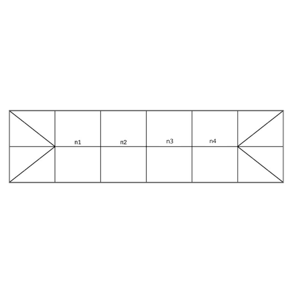 Intura Aluminium rooflight gable roof with wolf ends