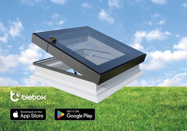 Intura Flat roof window Intura PGC IQ B1 120x120 - electrically operated