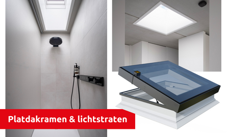 Beautiful daylight with flat roof windows in a home in Beerste (BE)