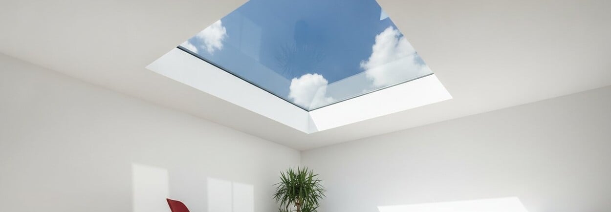 Intura PGX A1 platdakraam toegepast in een moderne woning