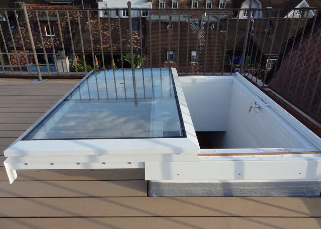 Open Intura FlatLight Premium schuifsysteem als complete route naar een dakterras