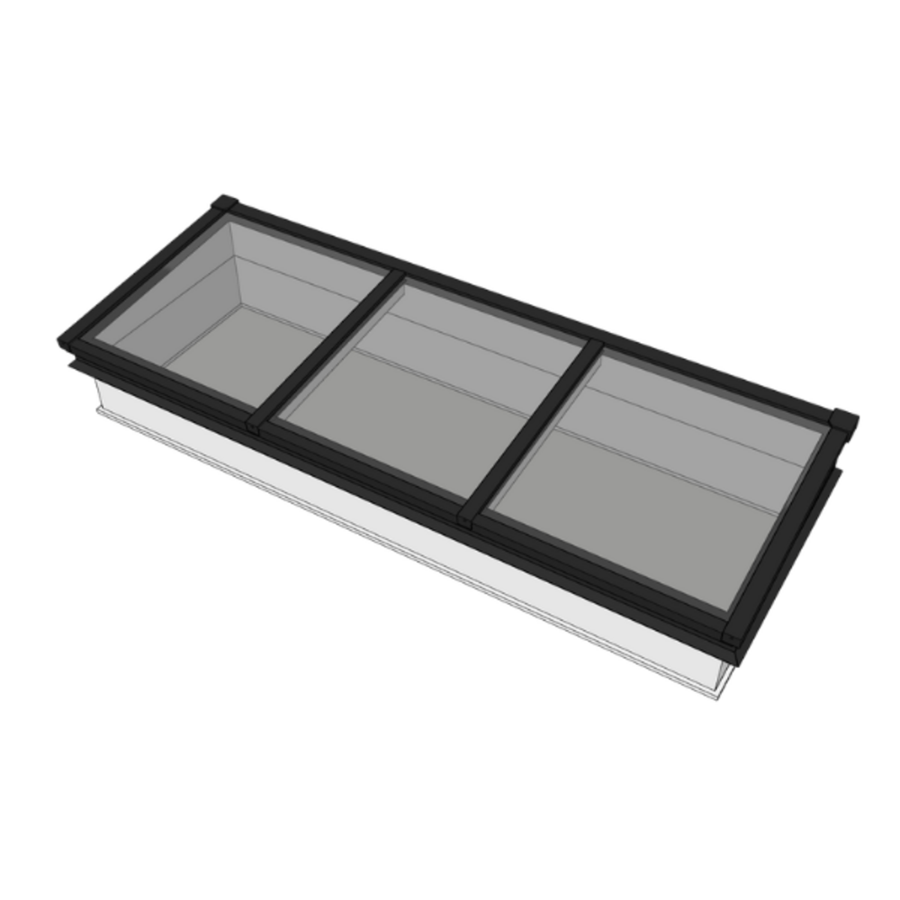 Intura Mono-pitch rooflight – 100x300 – 3 double-glazed panes with solar control glass Intura Mono-pitch rooflight – 100x300 – 3 double-glazed panes with solar control glass