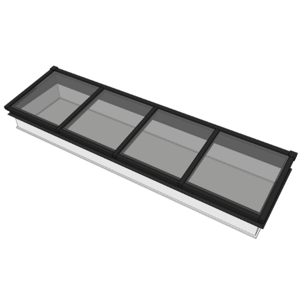 Intura Lichtstraat Lessenaar - 100x400 - 4 glasvlakken dubbel glas zonwerend Intura Lichtstraat Lessenaar - 100x400 - 4 glasvlakken dubbel glas zonwerend
