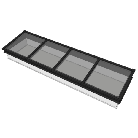 Intura Lichtstraat Lessenaar - 100x400 - 4 glasvlakken dubbel glas zonwerend Intura Lichtstraat Lessenaar - 100x400 - 4 glasvlakken dubbel glas zonwerend