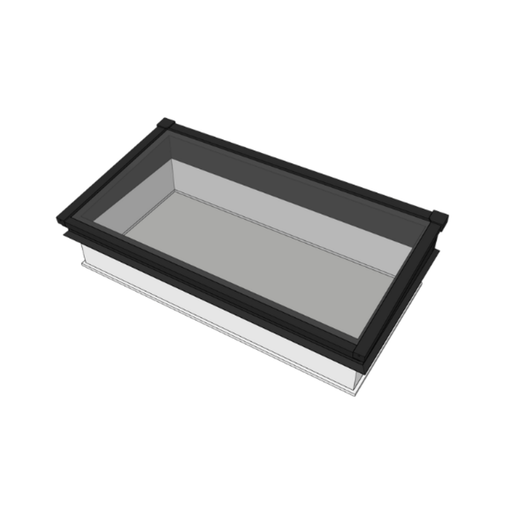 Intura Lichtstraat Lessenaar - 200x100 - 1 glasvlak dubbel glas zonwerend