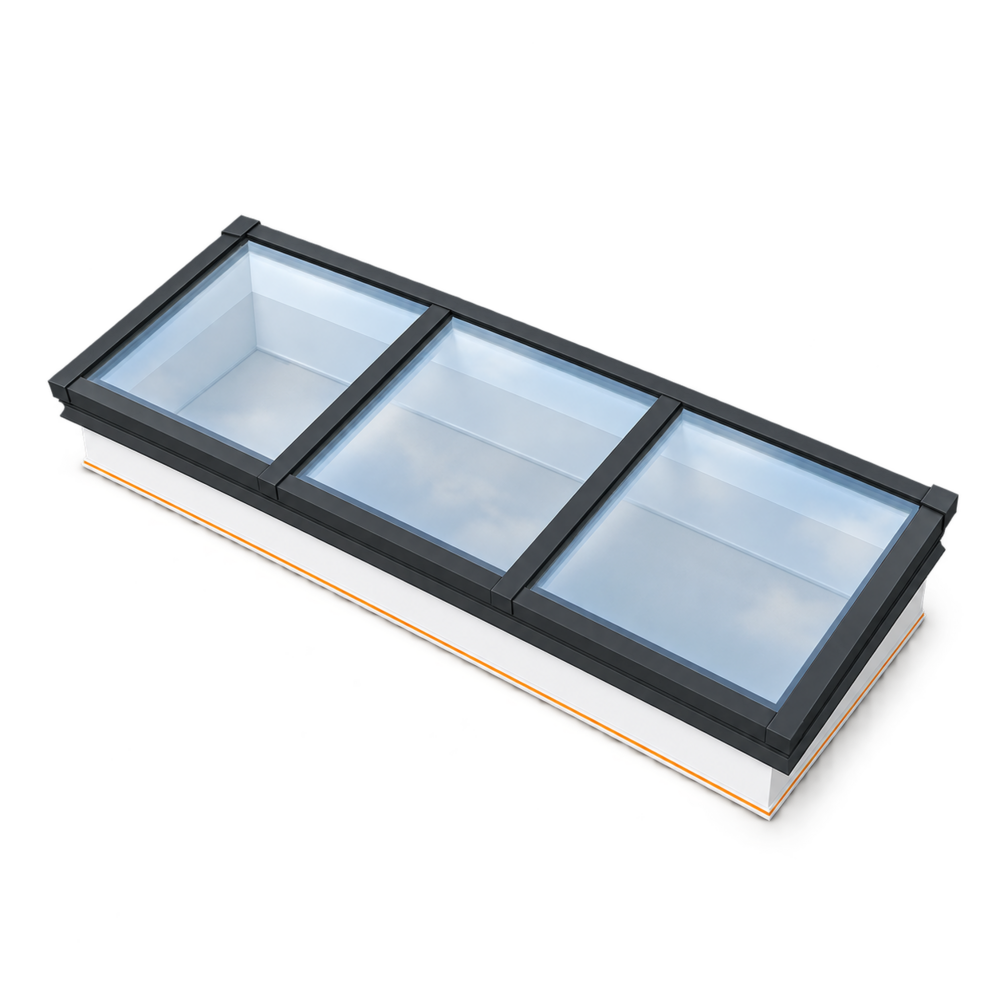 Intura Mono-pitch rooflight – 100x300 – 3 double-glazed panes with solar control glass Intura Mono-pitch rooflight – 100x300 – 3 double-glazed panes with solar control glass